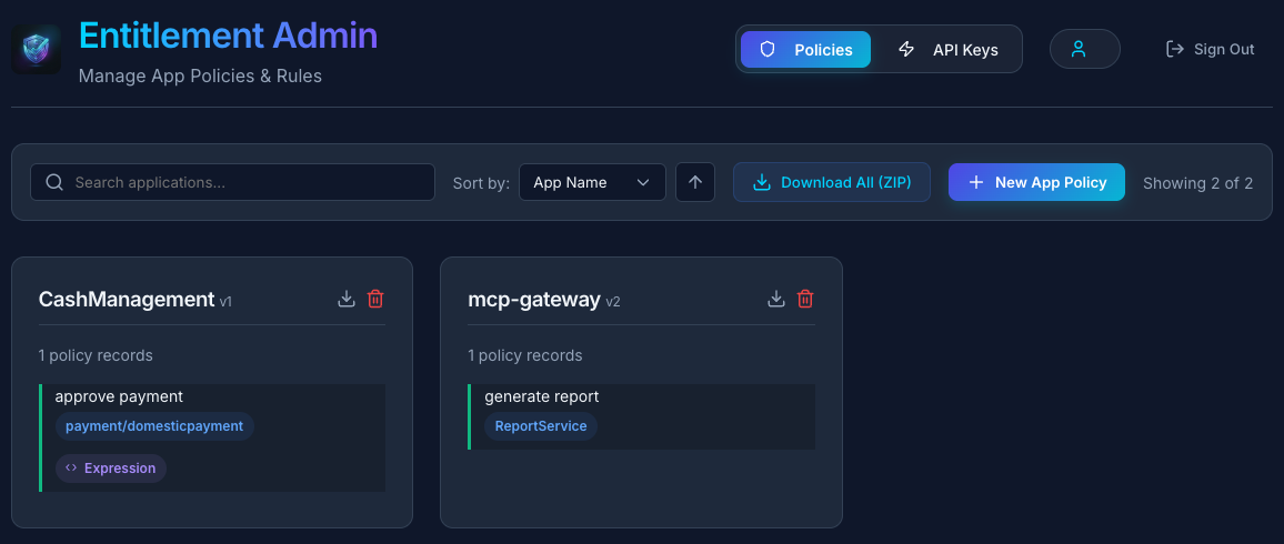 Admin Console Management